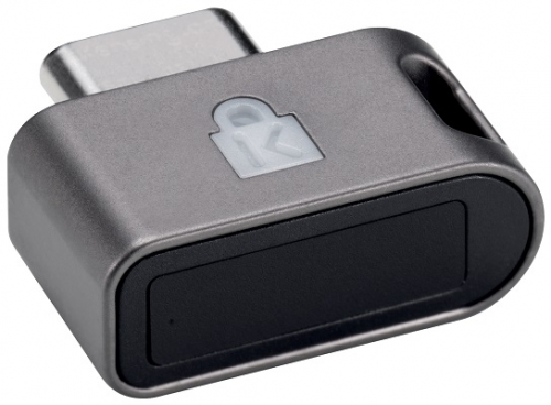 Sistem autentificare Kensington VeriMark 2.0, pe baza de amprenta, conexiune USB-C, gri